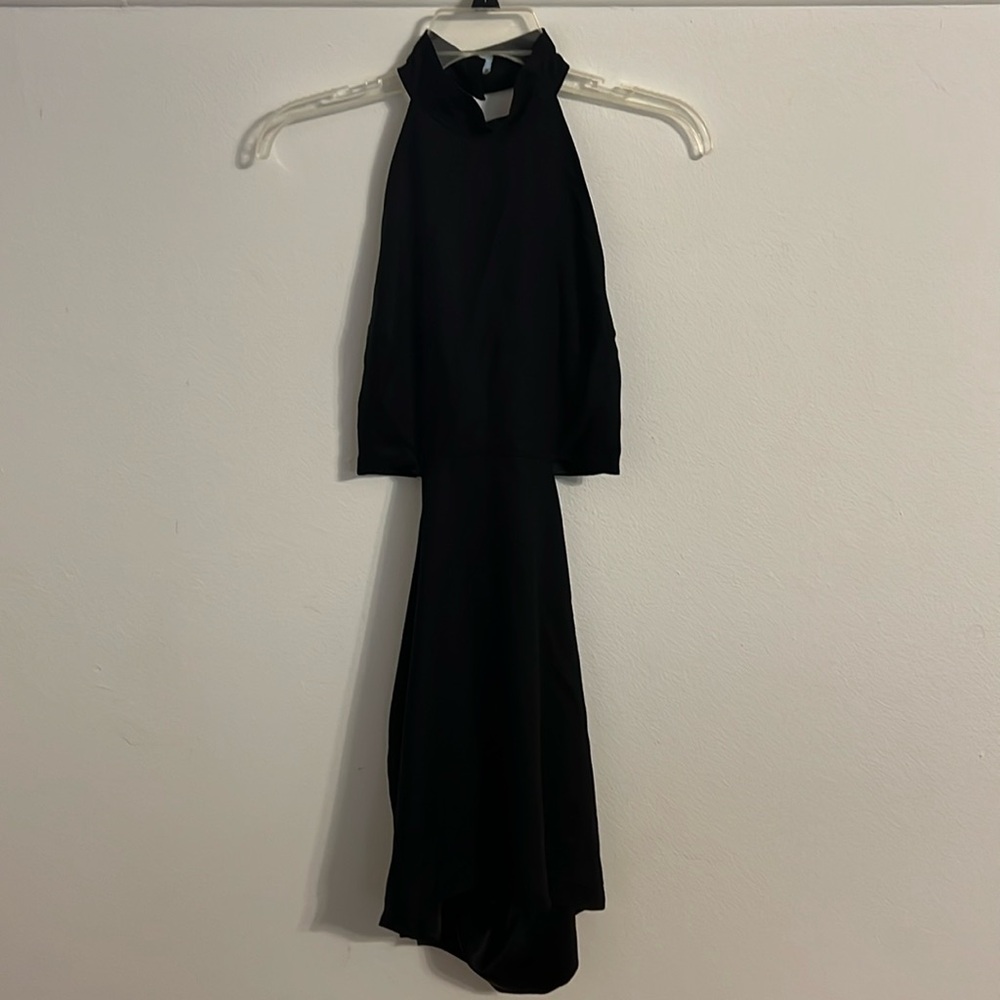 Brand New. Idle Minds Black Mock Neck Backless Dress